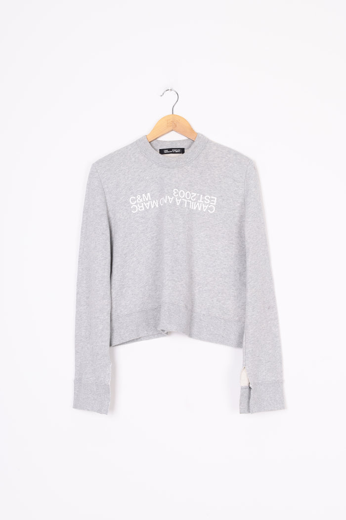 Camilla and marc Womens Grey Sweatshirt Size 8