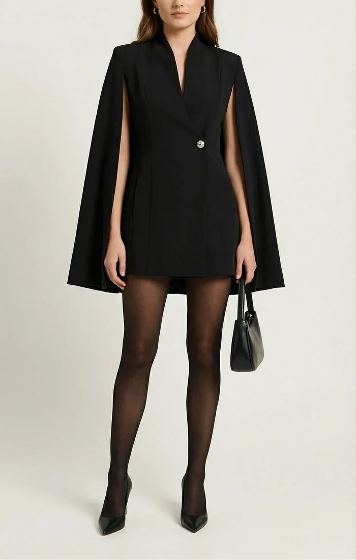 cape-style tailored blazer dress – ELISE
