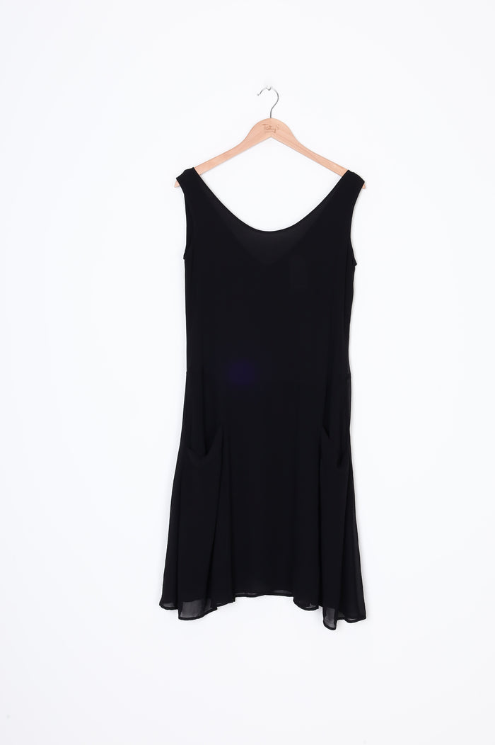 Caroline Sills (NZ made) Womens Black Dress Size 8