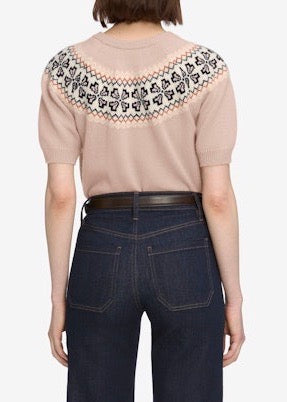 Cashmere Fairisle Sweater (Pink Sand)