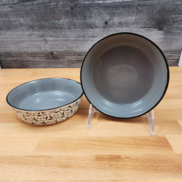 Cat Water Food Bowl Set Embossed Treat Dish With Cat Faces