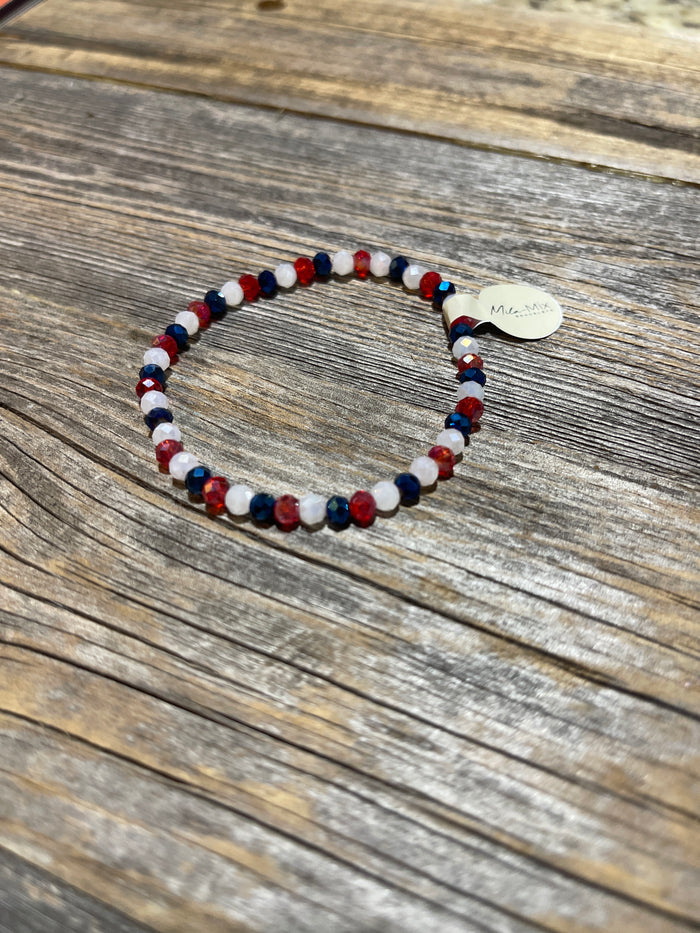 Center Court - Mila-Mix: Americana Beaded Stretch Bracelet Collection