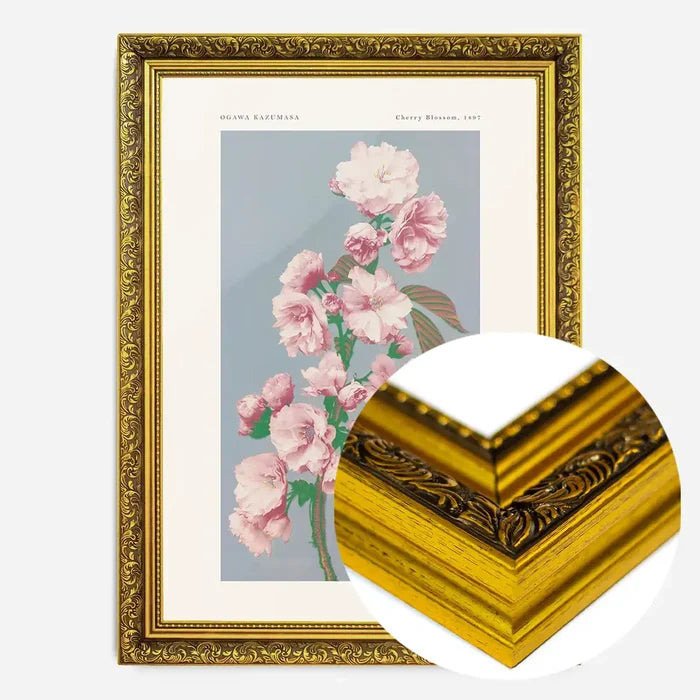 21x30cm | 8¼ x 11¾in / Gold Ornate Frame