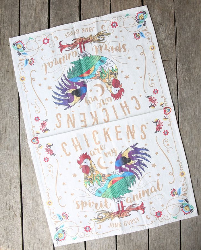 Chicken Spirit Tea Towel