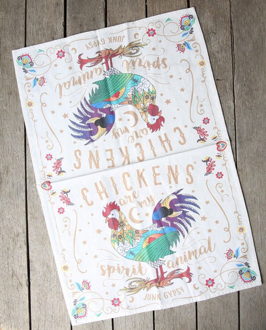 Chicken Spirit Tea Towel