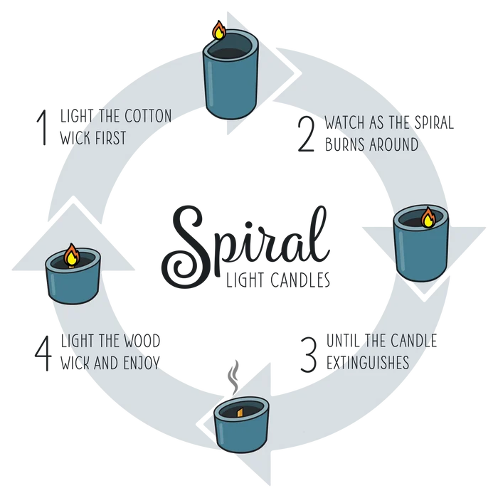 Cinnamon Bark & Clove Spiral Light Candle