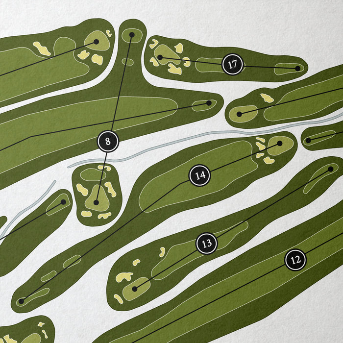 Claremont Country Club | Golf Course Print | Close+Up