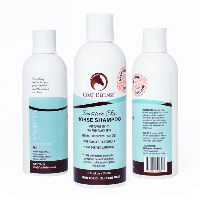 Coat Defense Sensitive Skin Horse Shampoo, 8 oz Concentrated