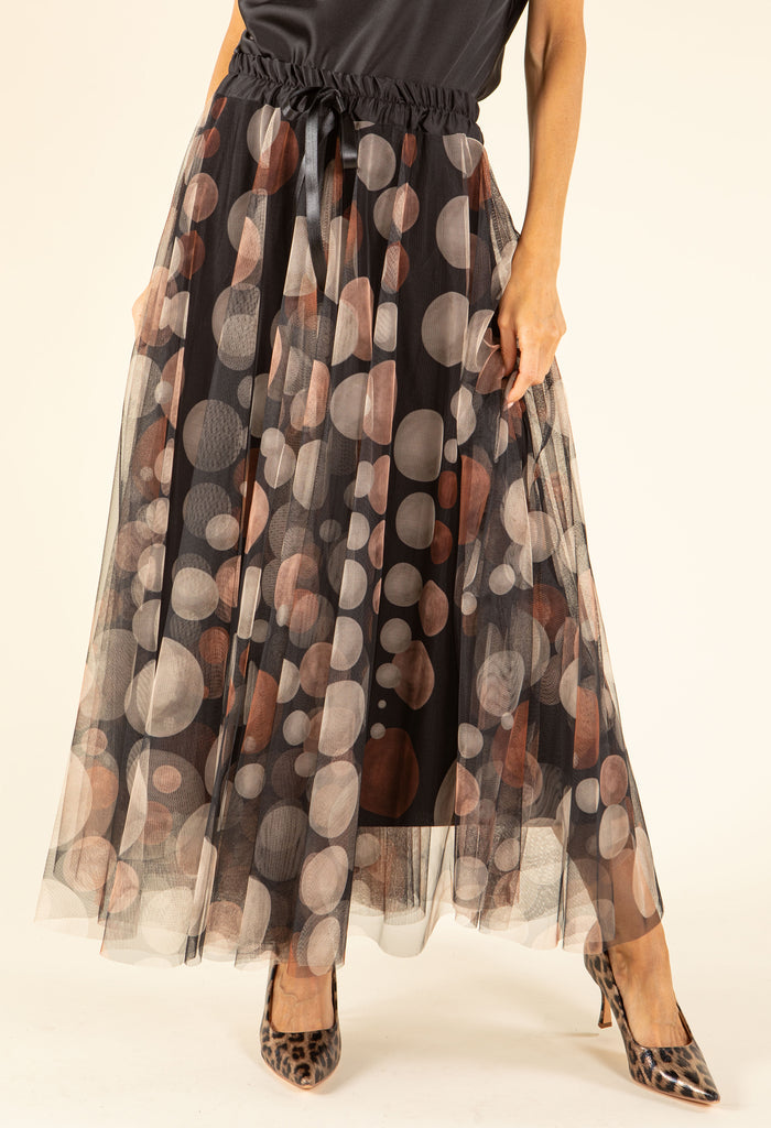 Cocoa Dots Tulle Skirt