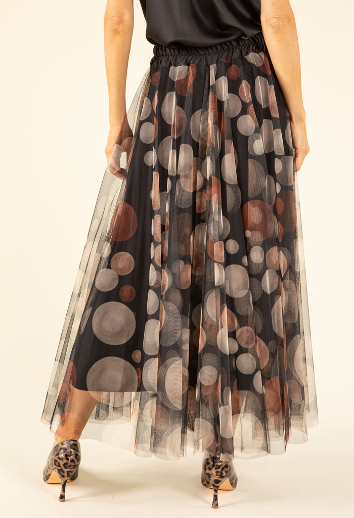 Cocoa Dots Tulle Skirt