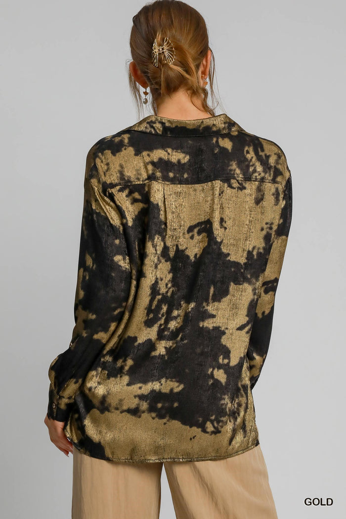 Collared Metallic Shirt