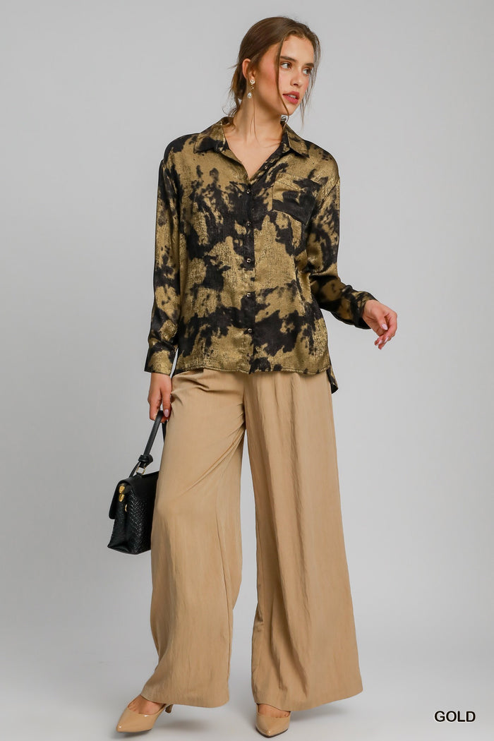 Collared Metallic Shirt