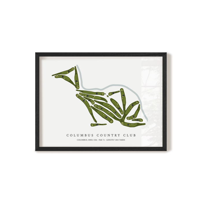 Columbus Country Club | Golf Course Print | Black Frame