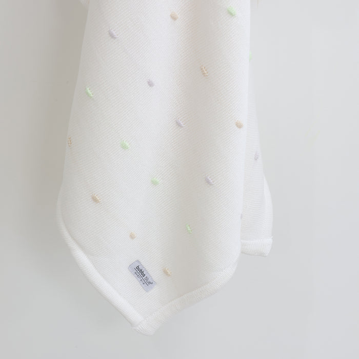 Confetti Knit Blanket - White - Bubba Blue Australia