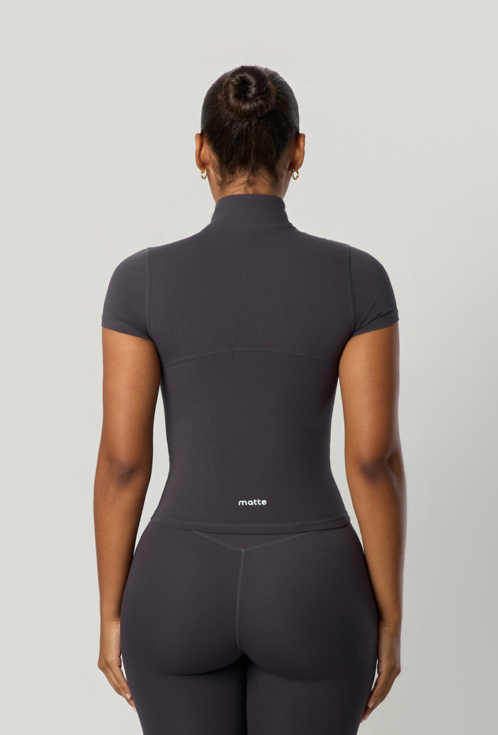 Contour Half Zip Short Sleeve - Slate Gray