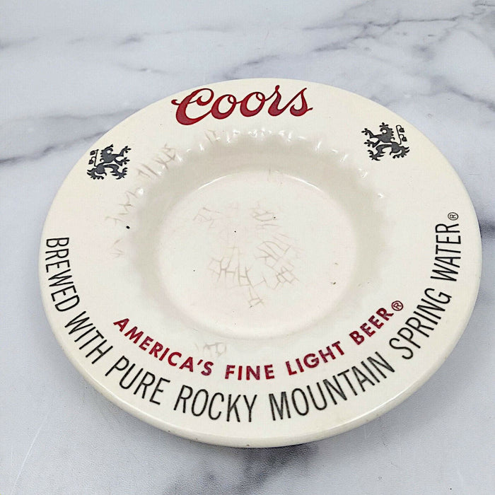 Coors Ceramic Ashtrays 6” W 1” H America’s Fine Light Beer