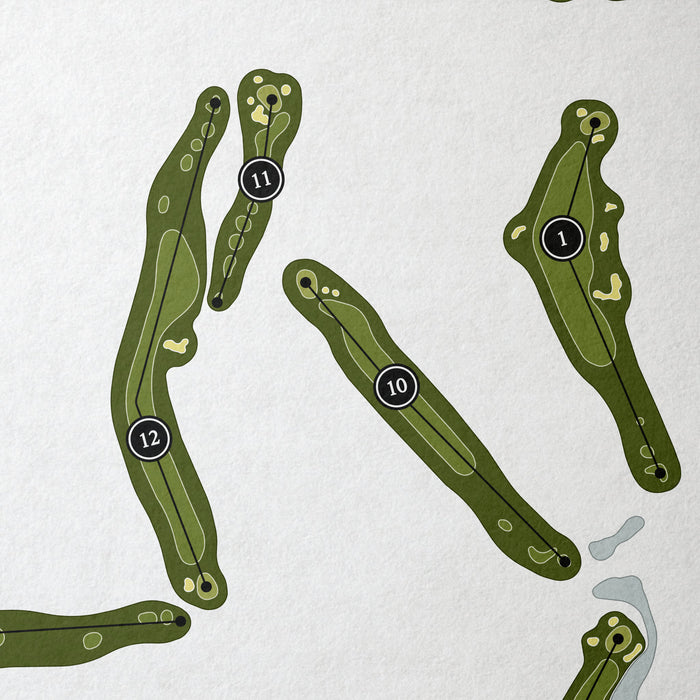 Copper River Country Club | Golf Course Print | Close+Up