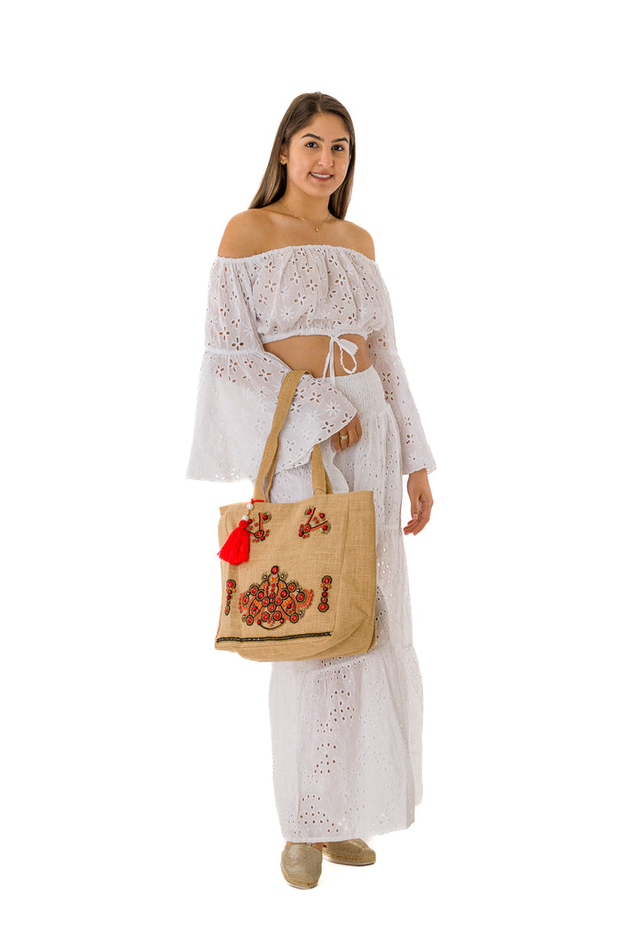 Coral Stones Jute Bag NEW BAGS FOR HOLIDAYS