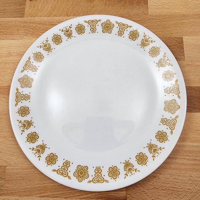 Corelle Corning Butterfly Gold Salad Plate 8 1/2" (21cm) Floral Rim Ceramic