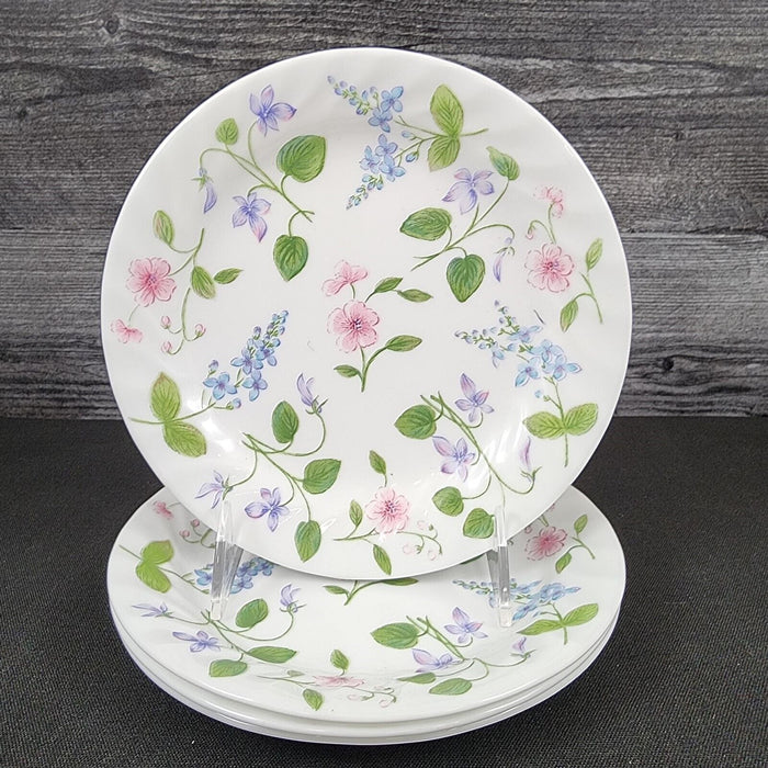 Corelle Corning Delicate Array Set of 4 Salad Plate 7 1/4" 18cm Floral Dishware