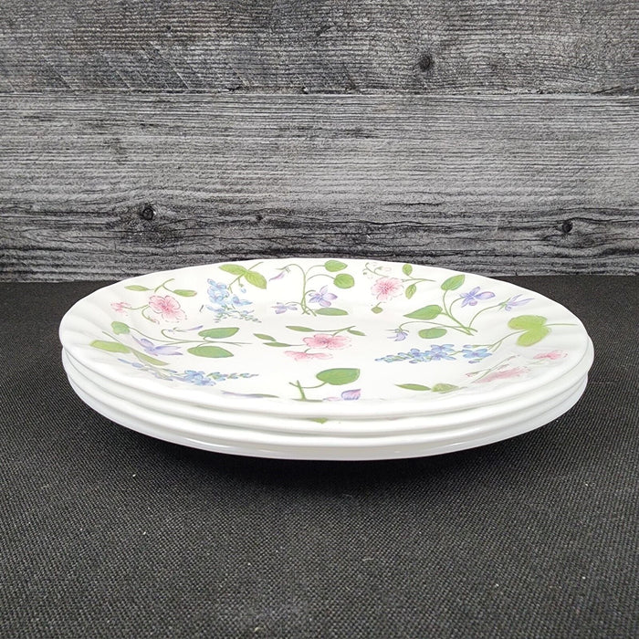Corelle Corning Delicate Array Set of 4 Salad Plate 7 1/4" 18cm Floral Dishware