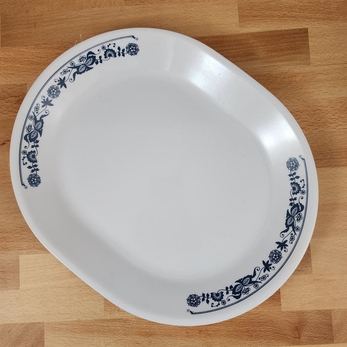 Corelle Corning Old Town Oval Platter 12 1/4" Ceramic Floral Blue Onion Design