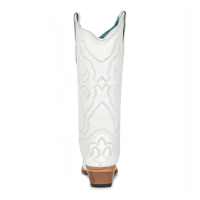 Corral White Embroidery Boot