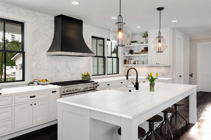 White wash interior wood stain from Retique It Multi-purpose Wood'n Kit applied on rustic kitchen countertop.