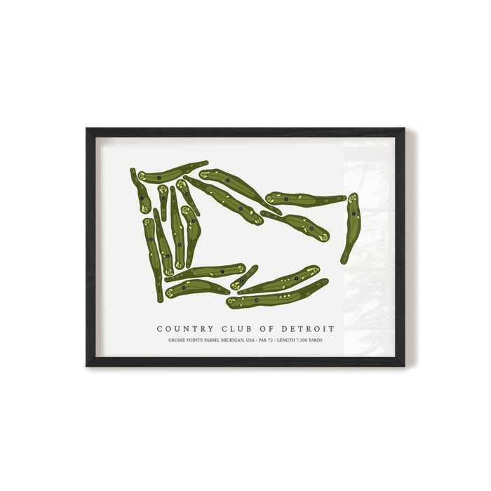 Country Club of Detroit | Golf Course Print | Black Frame
