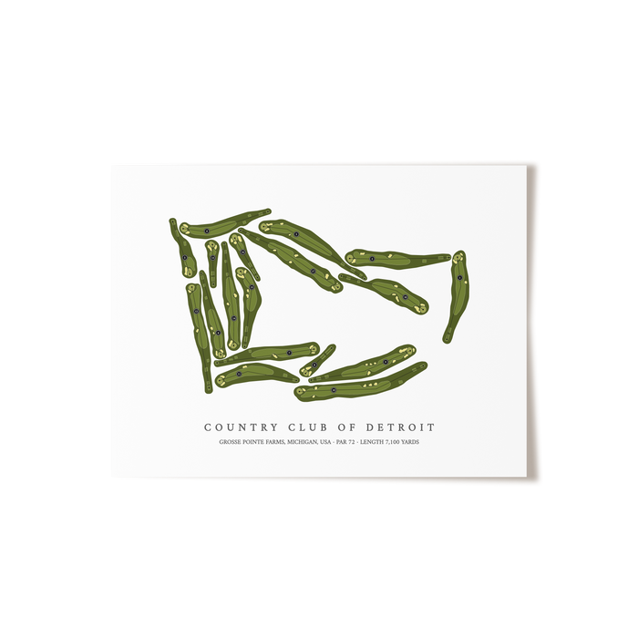 Country Club of Detroit | Golf Course Print | Unframed