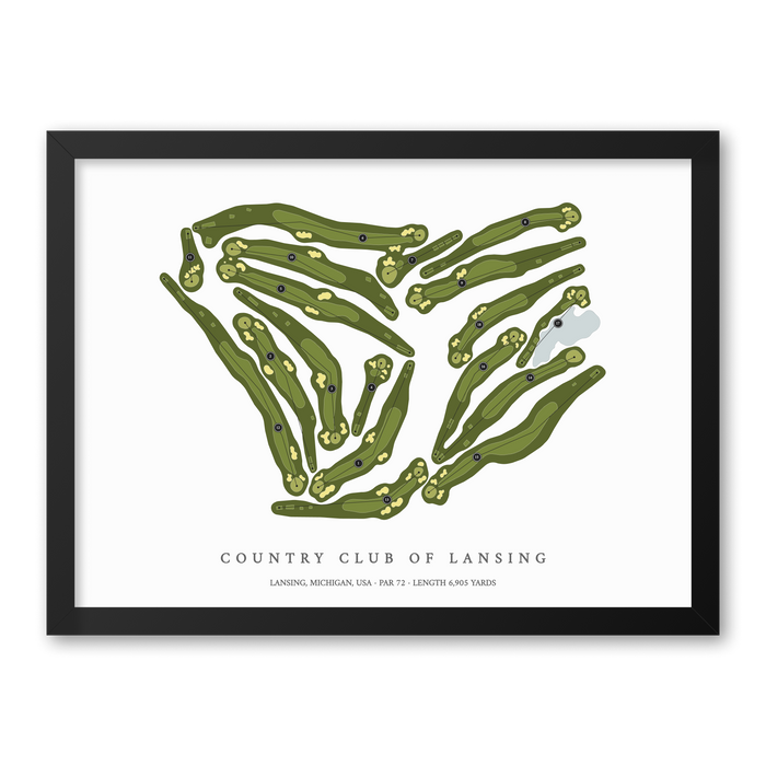Country Club Of Lansing | Golf Course Print | Black Frame