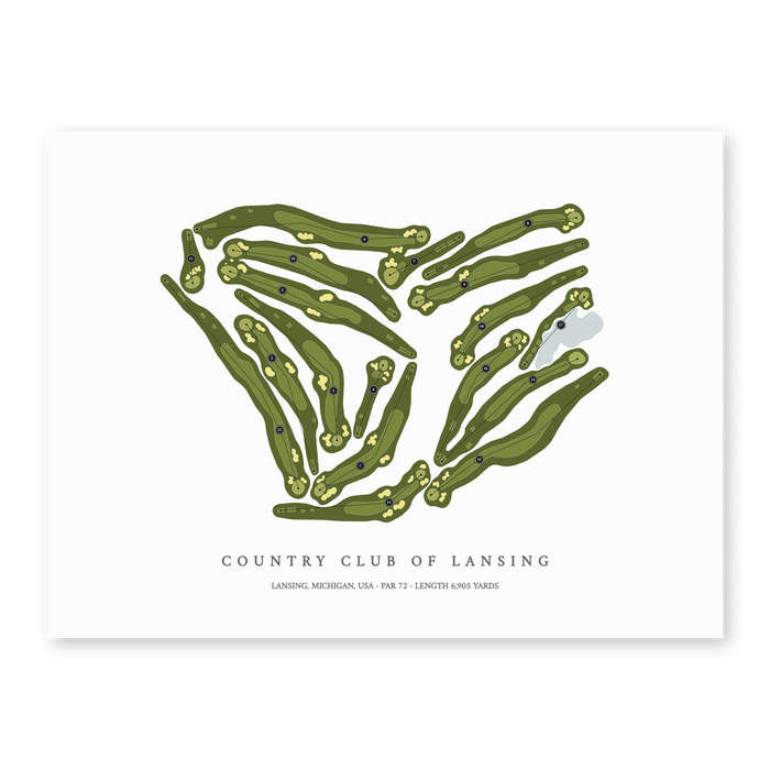 Country Club Of Lansing | Golf Course Print | Unframed