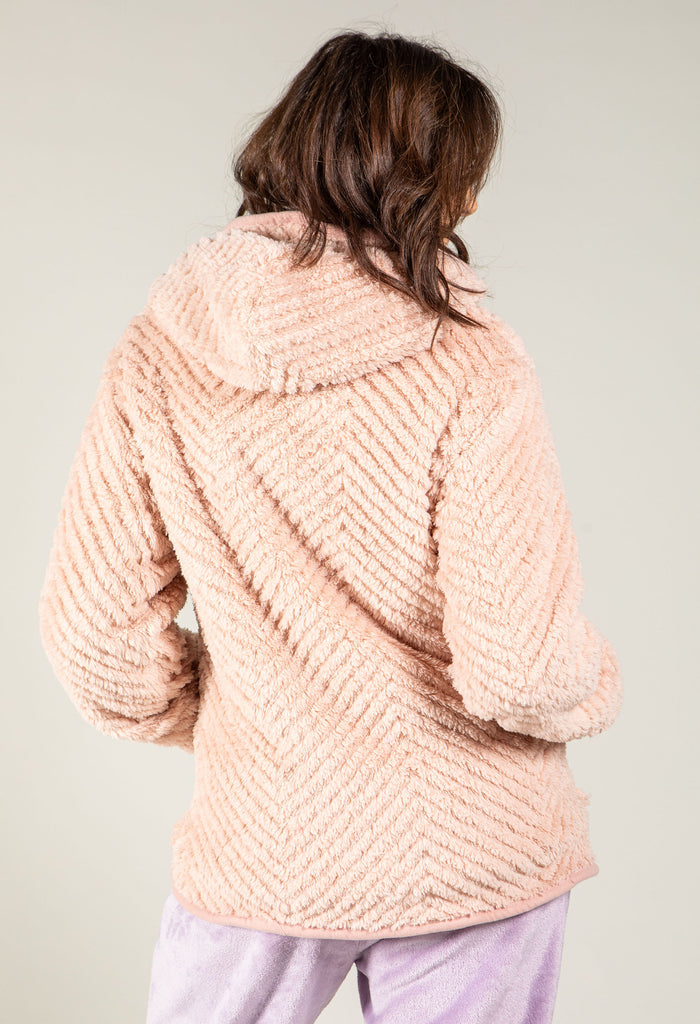 Cozy Jacquard Fleece Hoodie