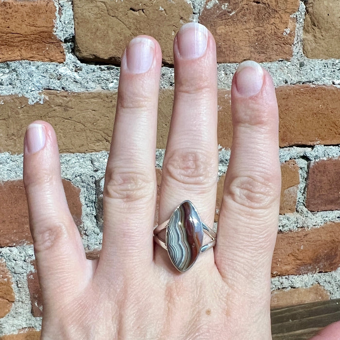 Crazy Lace Agate Ring