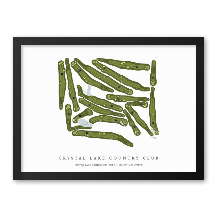 Crystal Lake Country Club | Golf Course Print | Black Frame