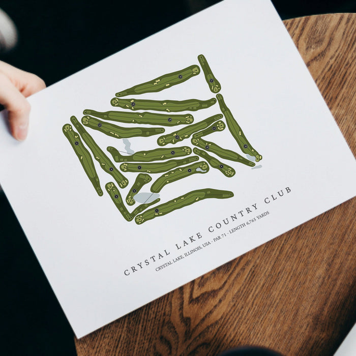 Crystal Lake Country Club | Golf Course Print | With Laptop
