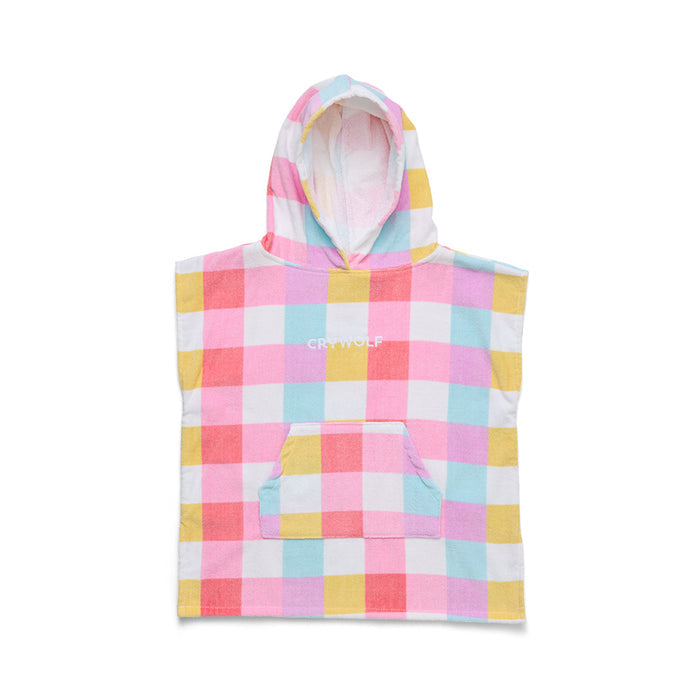 Crywolf HOODED TOWEL Pop Gingham