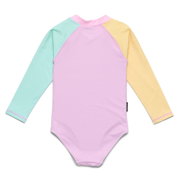 Crywolf LONG SLEEVE SWIMSUIT Poolside Colourblock