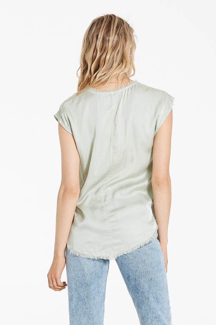 Cucumber V-Neck Sleeveless Top