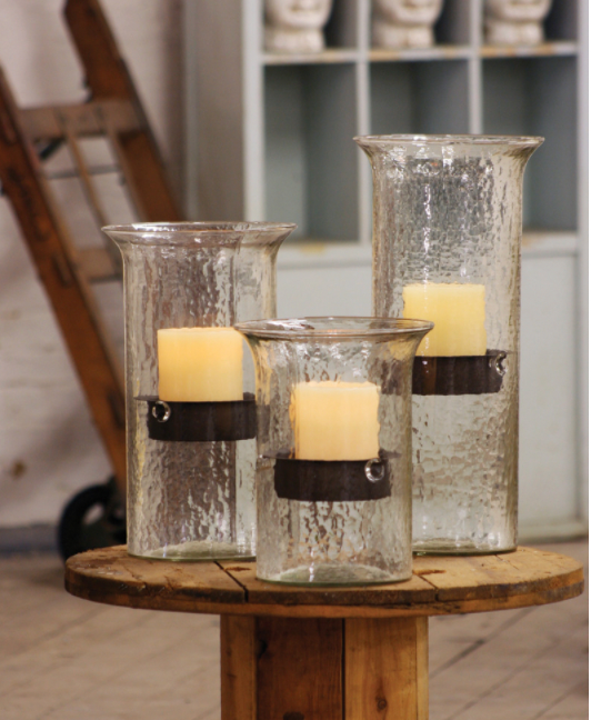 Cylindrical Glass Candle Holder -3 sizes