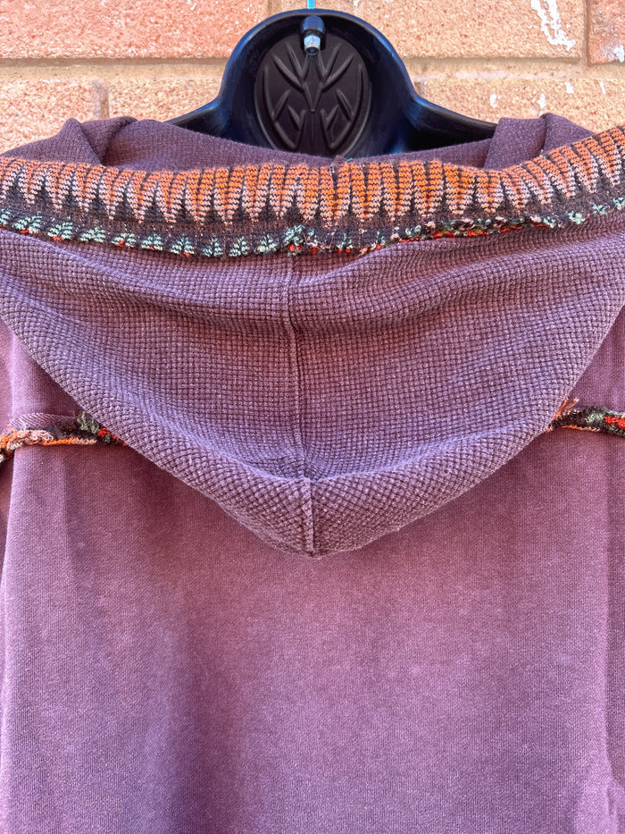 DAISY PATCH WASHED TERRY HOODIE PULLOVER