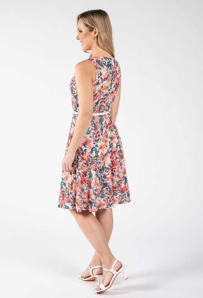 Dance Floral Belted Dress