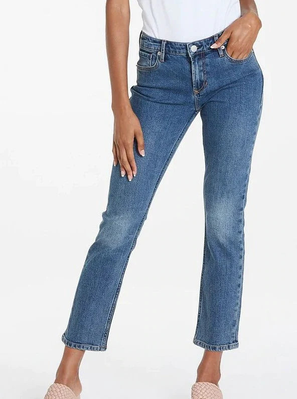DEAR JOHN DENIM BLAIRE HIGH RISE ANKLE SLIM STRAIGHT JEANS OREGON DPM23A181ORO