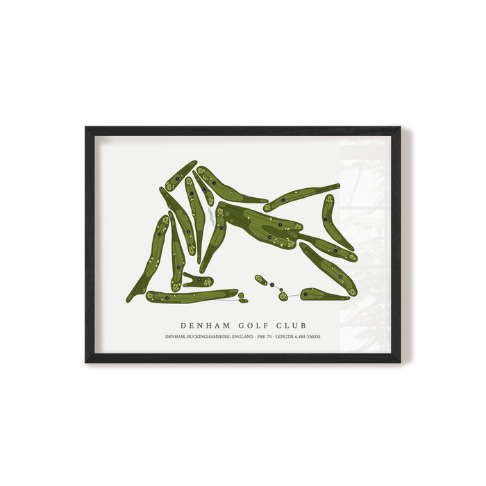 Denham Golf Club | Golf Course Print | Black Frame