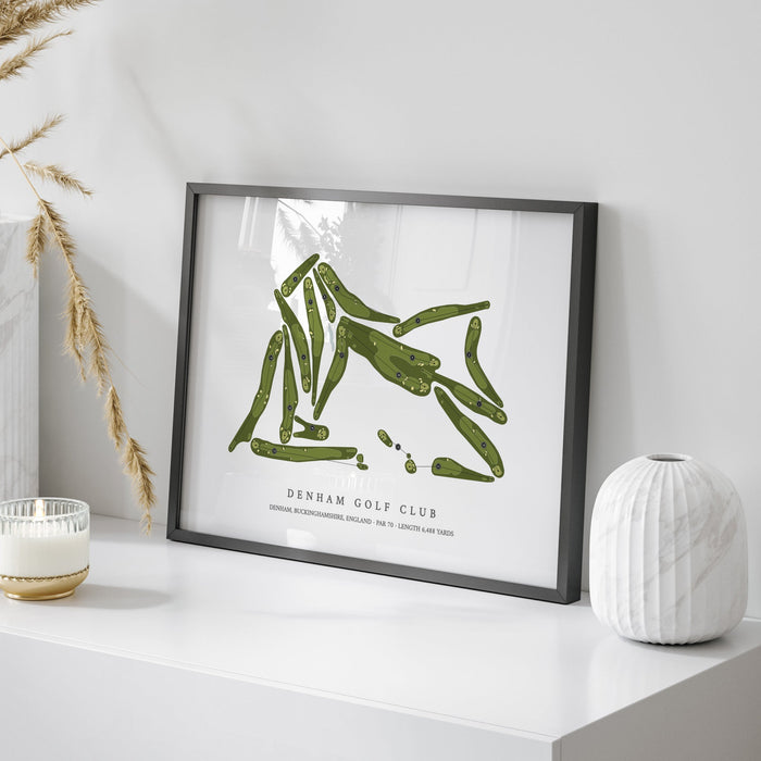 Denham Golf Club | Golf Course Print | On Table