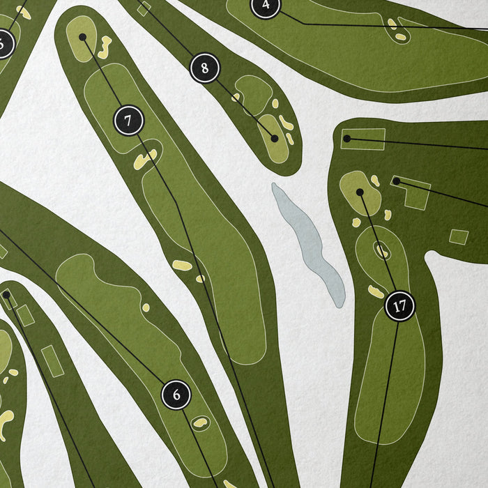 Denham Golf Club | Golf Course Print | Close Up