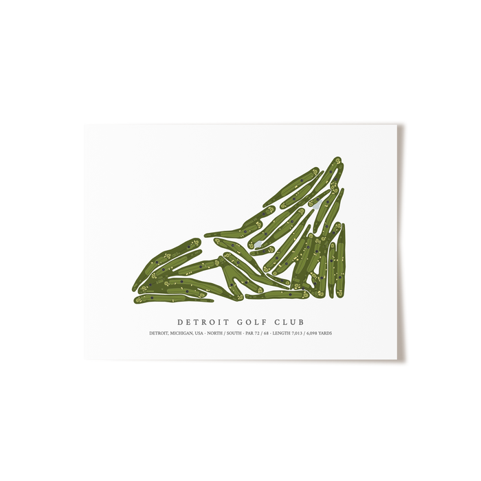 Detroit Golf Club | Golf Course Print | Unframed