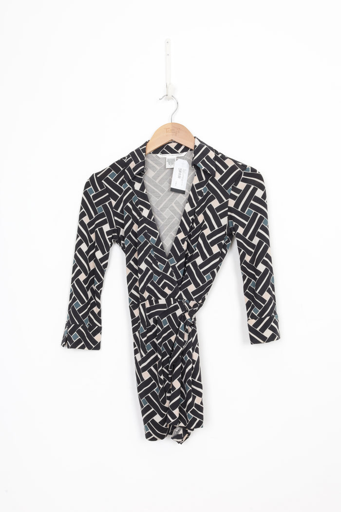 Diane von Furstenberg Womens Black Playsuit Size 0