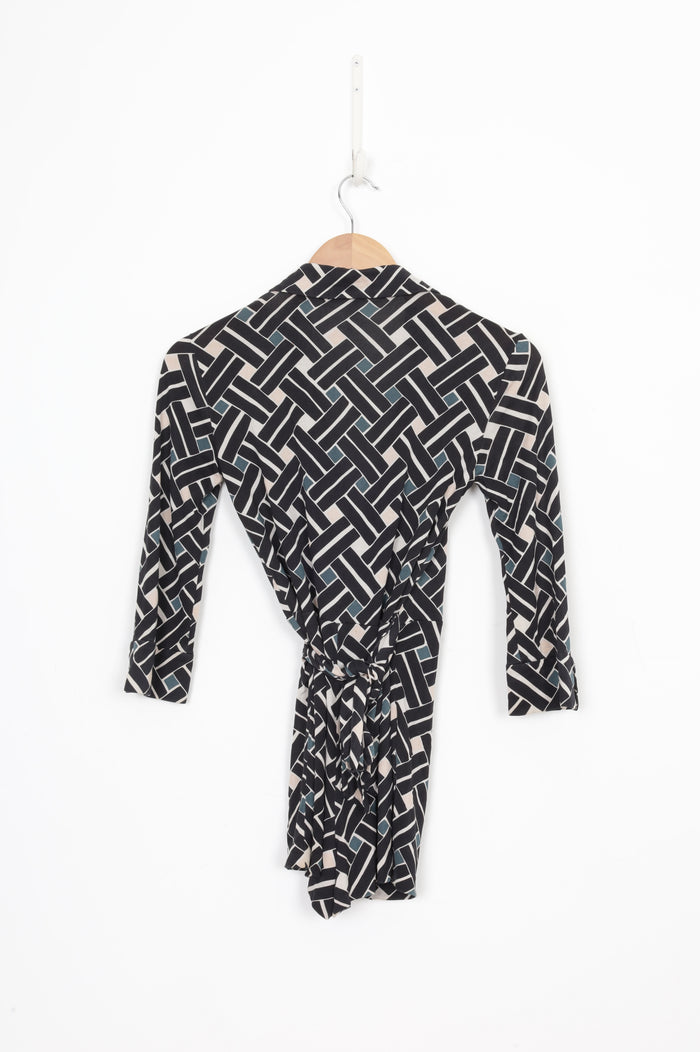 Diane von Furstenberg Womens Black Playsuit Size 0