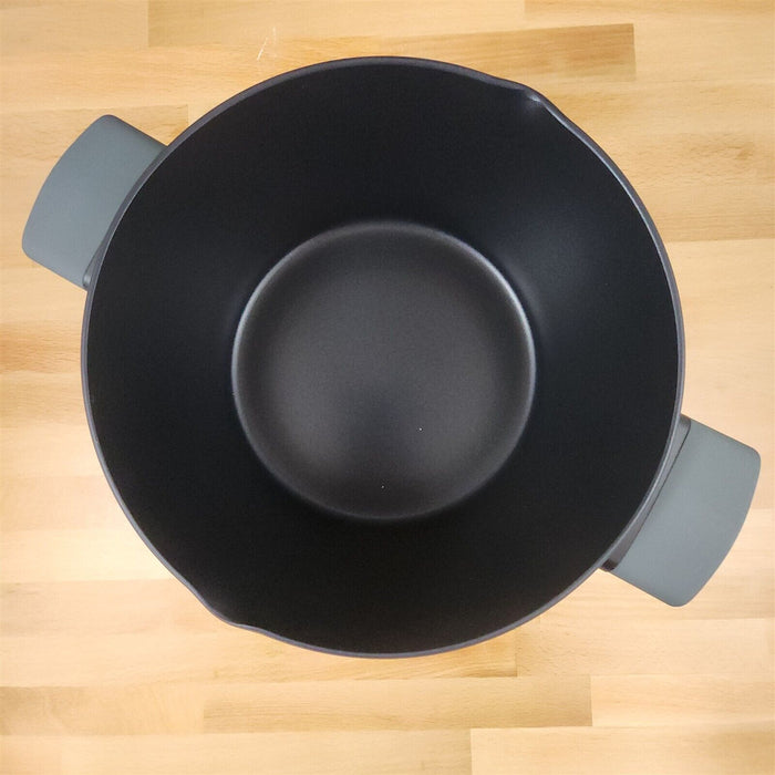 Dutch Oven With Nonstick Interior with Glass Lid And Handles Aluminum 4 Qt Black